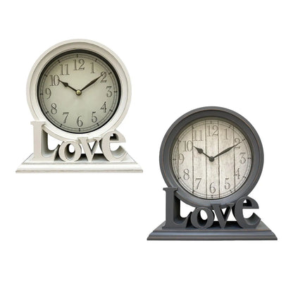 Round Mantel Clock, Silent Decorative Desk Clock with Circular Plastic Case for Living Room, Bedroom or Office - product view 4