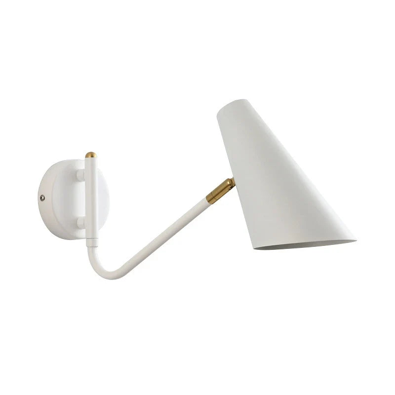 Plug-In Swing Arm Wall Sconce, Modern Forged Iron LED Lamp with E27 Base and Knob Switch for Bedroom - product view 3