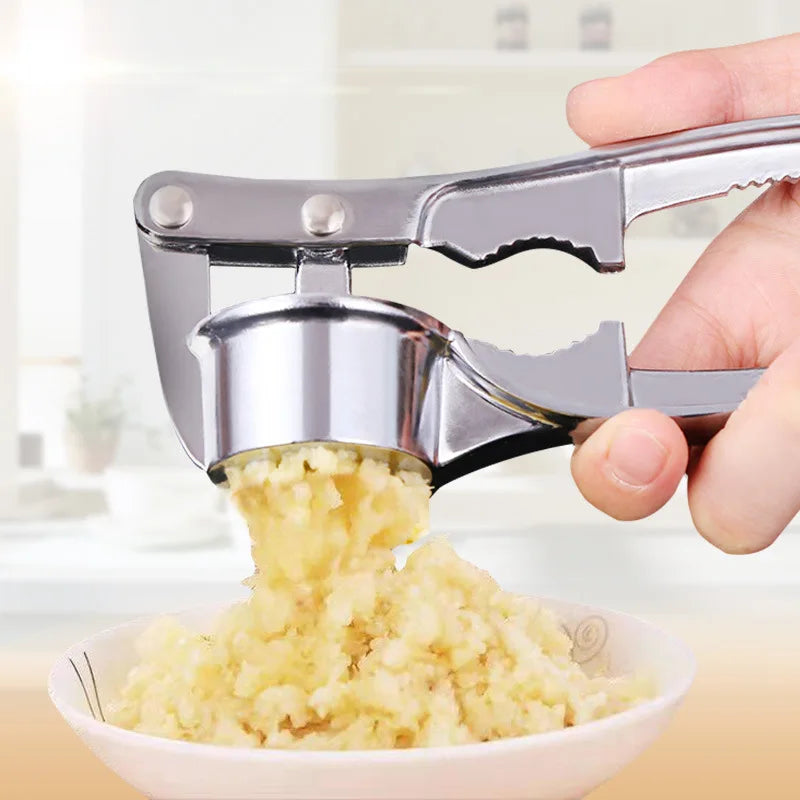 stainless garlic press - product view 2