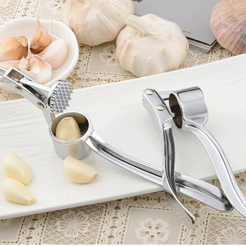 stainless garlic press - product view 3