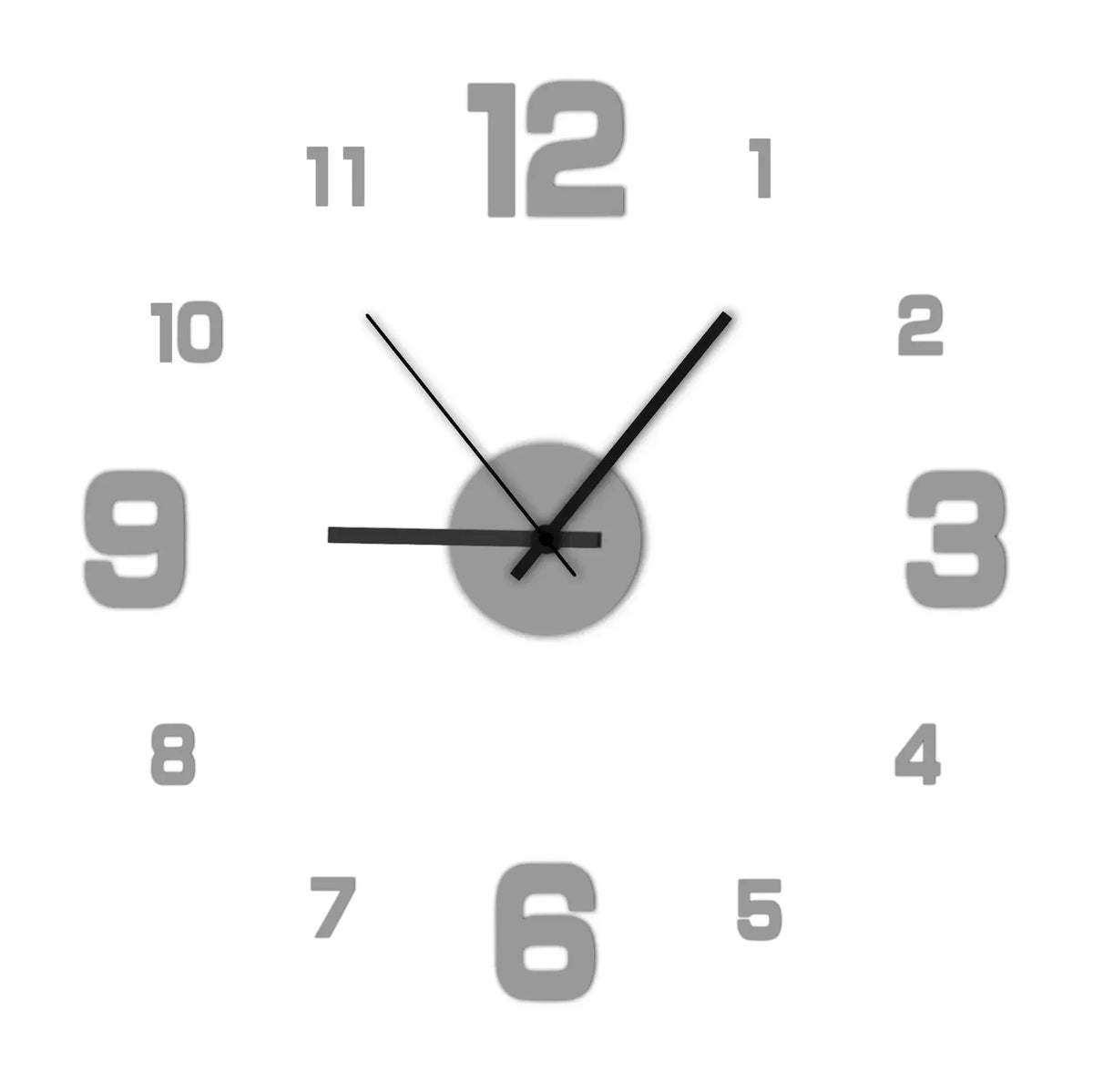 Acrylic Digital Wall Clock, 40 cm Modern Plant Pattern Design with LUMINOVA Feature and Loudspeaker Mute Function - product view 4