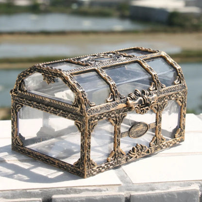 Transparent Plastic Treasure Box, Reusable Jewelry and Trinket Storage Organizer for Keepsakes, Gifts and Décor - product view 2