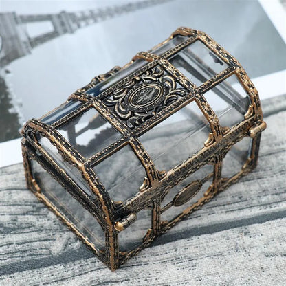 Transparent Plastic Treasure Box, Reusable Jewelry and Trinket Storage Organizer for Keepsakes, Gifts and Décor - product view 3