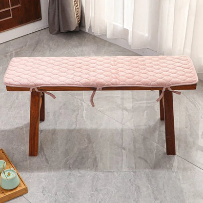 Velvet Bench Cushion, Handmade Rectangle Seat Pad with PE Foam, Anti-Slip Straps, Soft Polyester Cover in 5 Sizes - product view 6