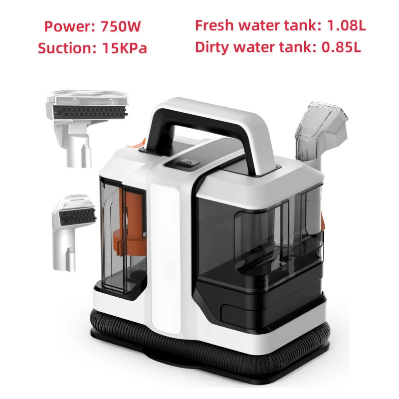 Handheld Carpet Cleaner, Portable Fabric and Carpet Cleaning Machine, Blow-Dry Function, 220–240 V for Sofas and Cars - product view 1