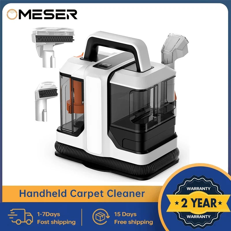 Handheld Carpet Cleaner, Portable Fabric and Carpet Cleaning Machine, Blow-Dry Function, 220–240 V for Sofas and Cars - product view 2