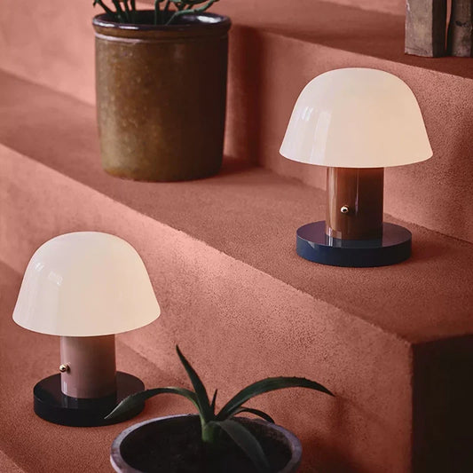 Mushroom Rechargeable Table Lamp, USB Charging, 3 Brightness Levels, 21 × 21 × 26.5 cm, Warm Color Night Light - product view 1
