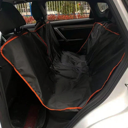 Back Seat Pet Cover for Cars, Trucks and SUVs, Oxford Cloth Seat Protector with Black or Orange Trim - product view 3