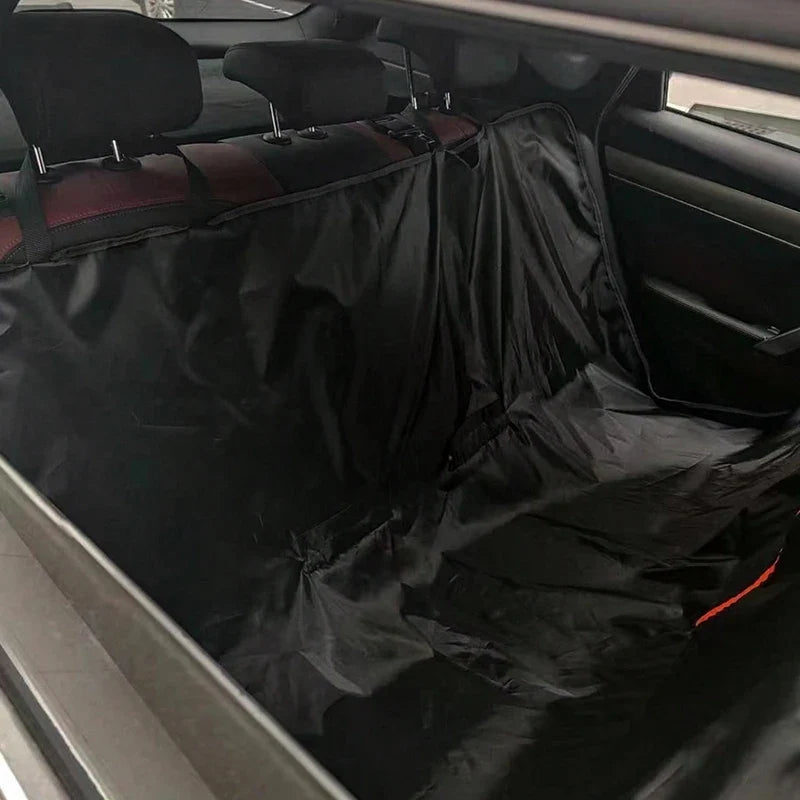 Back Seat Pet Cover for Cars, Trucks and SUVs, Oxford Cloth Seat Protector with Black or Orange Trim - product view 6