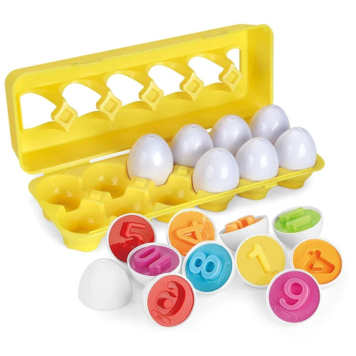 Easter Egg Matching Puzzle, Shape, Color and Number Pairing Toy for Hands-On Learning and Parent-Child Play - product view 1