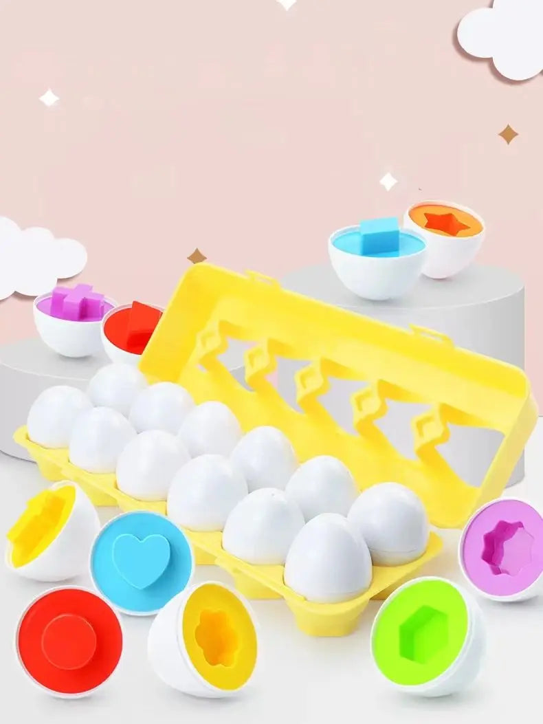 Easter Egg Matching Puzzle, Shape, Color and Number Pairing Toy for Hands-On Learning and Parent-Child Play - product view 2