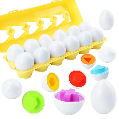 Easter Egg Matching Puzzle, Shape, Color and Number Pairing Toy for Hands-On Learning and Parent-Child Play - product view 3