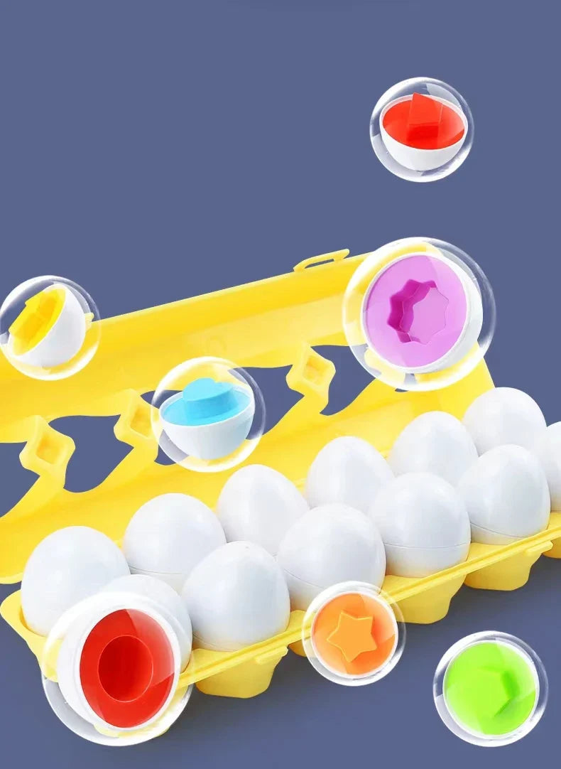 Easter Egg Matching Puzzle, Shape, Color and Number Pairing Toy for Hands-On Learning and Parent-Child Play - product view 6