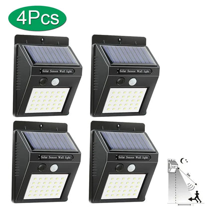 Solar Outdoor Wall Light, PIR Motion Sensor, Dimmable ABS LED Lamp with 3 Modes, 1PC, 2PCS, 4PCS, 6PCS or 8PCS - product view 4