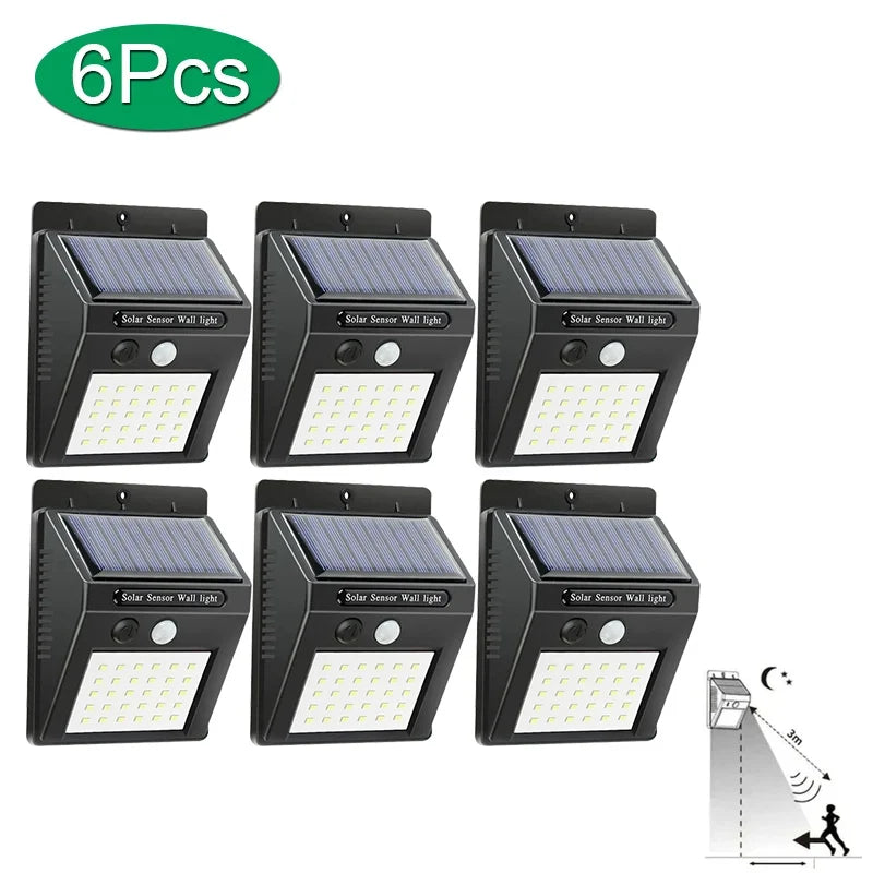 Solar Outdoor Wall Light, PIR Motion Sensor, Dimmable ABS LED Lamp with 3 Modes, 1PC, 2PCS, 4PCS, 6PCS or 8PCS - product view 6