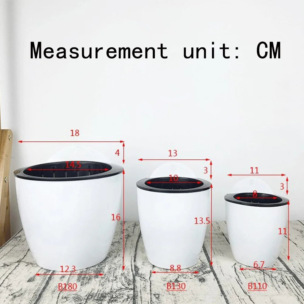 Hanging Balcony Planter, Wall-Mounted Plastic Pot with Inner Basket, Hanging Holes, Soil or Hydroponic Growing for Home and Office - product view 3