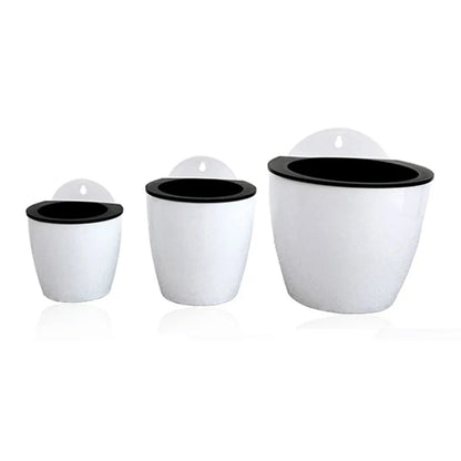 Hanging Balcony Planter, Wall-Mounted Plastic Pot with Inner Basket, Hanging Holes, Soil or Hydroponic Growing for Home and Office - product view 6