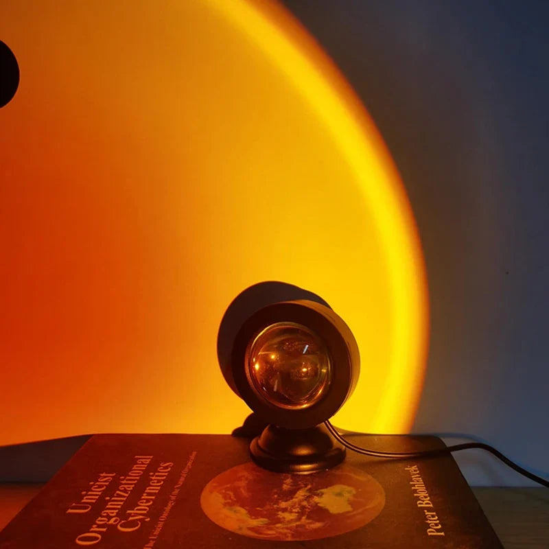 USB Sunset Projection Lamp, 5W Rotating LED Mood Light with Foldable Tripod for Bedroom, Photography and Décor - product view 4