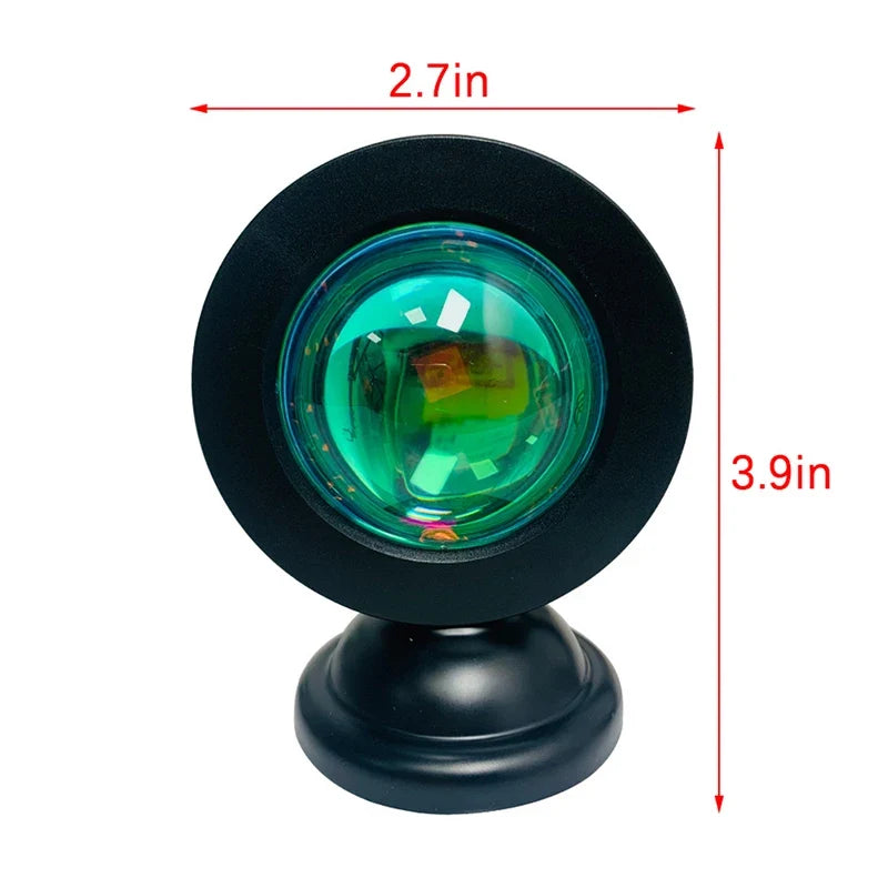 USB Sunset Projection Lamp, 5W Rotating LED Mood Light with Foldable Tripod for Bedroom, Photography and Décor - product view 6