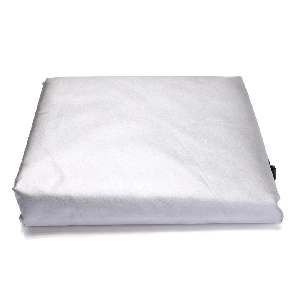 Outdoor Patio Furniture Cover, Waterproof UV-Resistant Polyester, Secure Pull Rope, Black or Silver, Multiple Sizes - product view 2