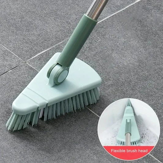 Long-Handled Triangular Crevice Cleaning Brush, Hard Bristles for Bathroom Tiles, Floor Gaps and Narrow Spaces - product view 1