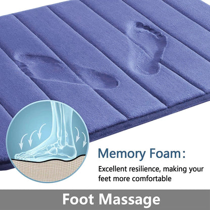 Memory Foam Bath Mat, Soft Cotton Bathroom Rug with Quick-Drying Absorbent Surface, Non-Slip Backing and Multiple Sizes - product view 5