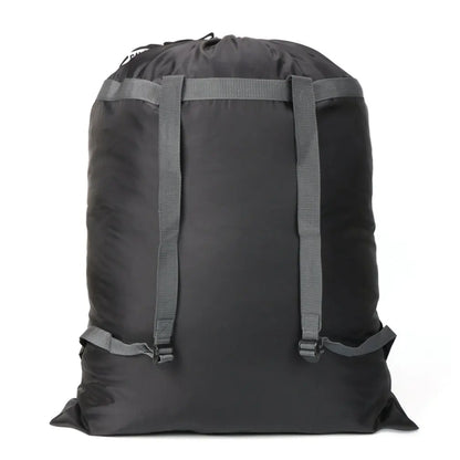 Oversized Waterproof Travel Bag, Heavy-Duty Polyester Laundry and Clothing Storage Duffle, 61x92cm, Black for Camping - product view 1