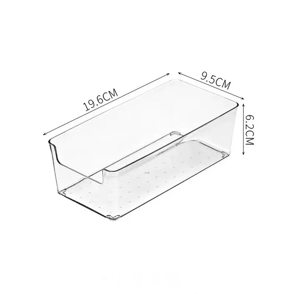Stackable Pantry Bin, Clear Plastic Storage Container with Carry Handles for Fridge, Freezer, Cabinets and Countertops - product view 1