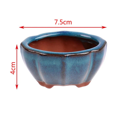 Ceramic Planter, Chinese-Style Desktop Flower Pot with Drainage Hole for Home Office and Indoor Greenery - product view 6
