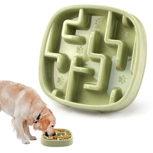 Maze Slow Feeder Dog Bowl, Plastic Anti-Choking Food and Water Dish, 250g Capacity, 18.5 cm, Macaron Colors - product view 1