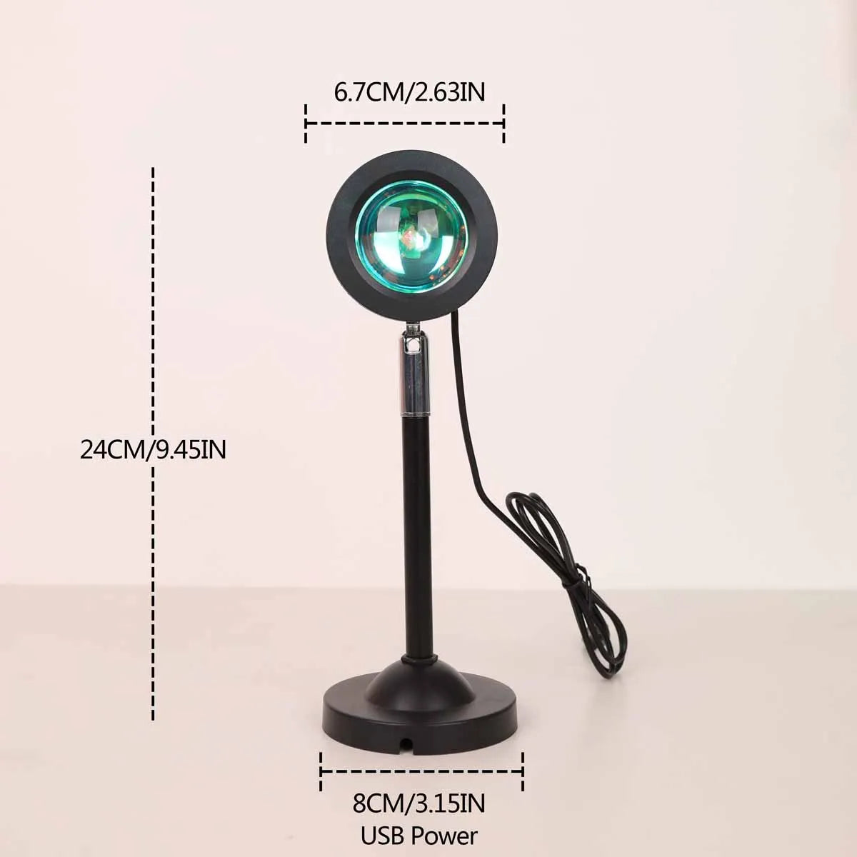 RGB Sunset Projection Light, Remote Control, 180° Rotating Head, 5V DC Ambient Night Lamp for Bedroom Photography - product view 6