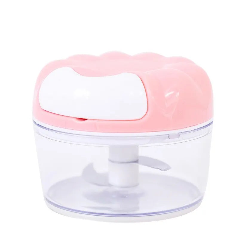 Manual Garlic Masher and Pull Chopper, Stainless Steel Blade, 160 g, Blue or Pink, 8.5 x 7 cm Kitchen Tool - product view 1