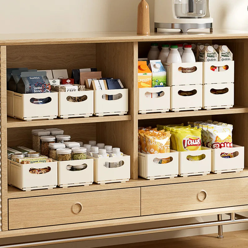 Retractable Cabinet Organizer, Reusable Plastic Storage Basket with Multiple Uses, Wide or Narrow Options - product view 4