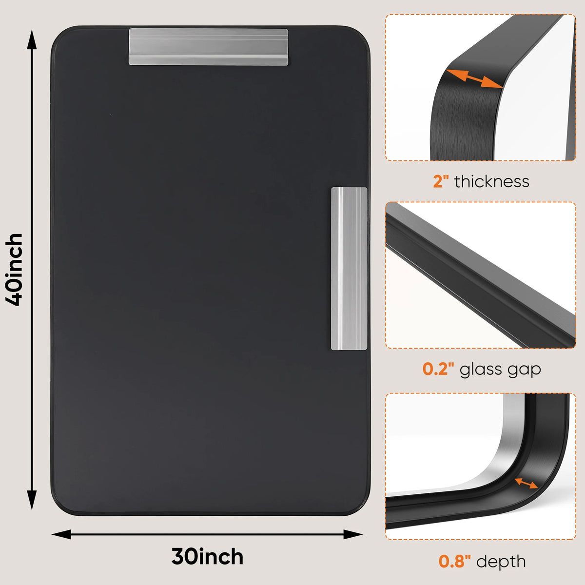 bathroom mirror - product view 3