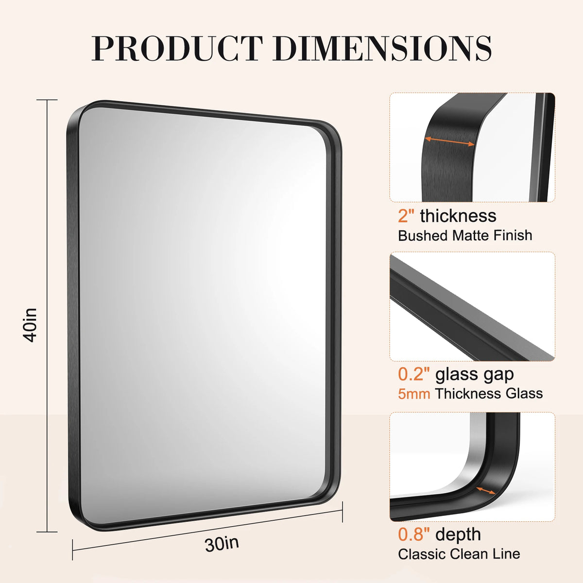bathroom mirror - product view 5