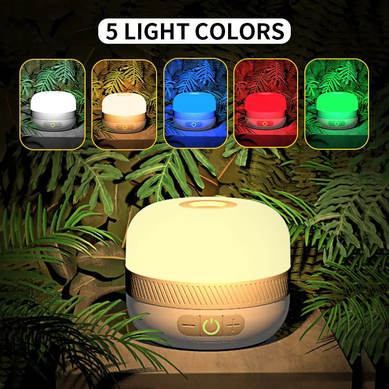 USB-C Rechargeable Camping LED Lantern, 5200mAh Power Bank, 5 Colors, Stepless Dimming, Strobe Mode, 10–230 Hours - product view 2