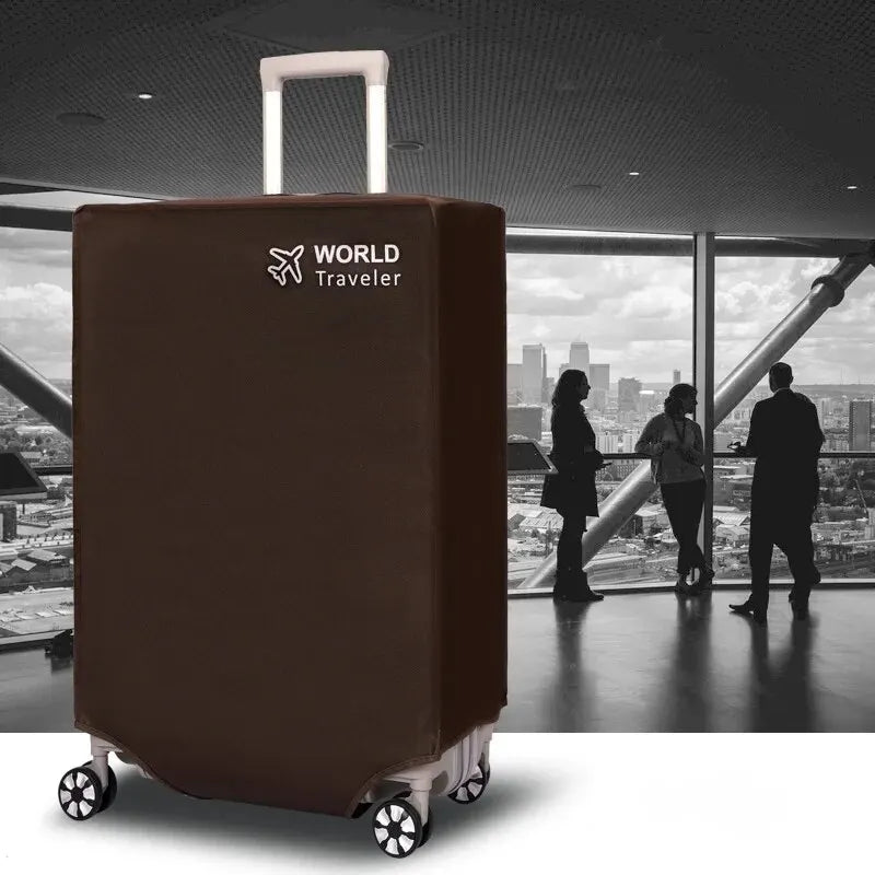 Suitcase Cover, Wear-Resistant Dust Protective Case with Thickened Solid Design for Small Luggage, Black or Coffee, 1-Piece Options - product view 6