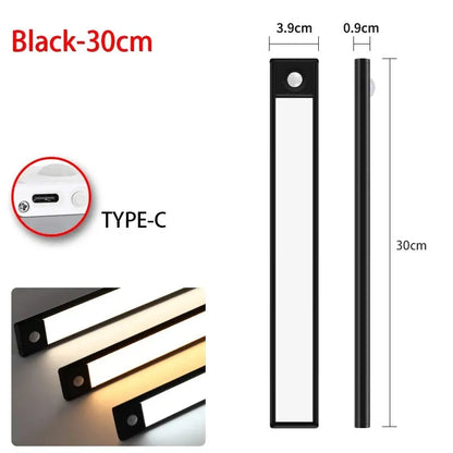 Rechargeable LED Cabinet Light, Motion Sensor, Aluminum Rectangle Bar, 20–50 cm Options, Lithium Battery for Wardrobe and Kitchen Cabinets - product view 3