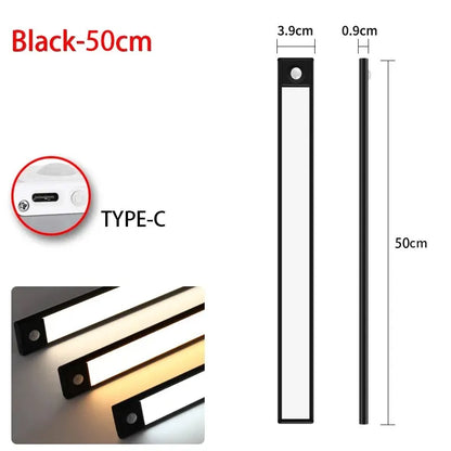 Rechargeable LED Cabinet Light, Motion Sensor, Aluminum Rectangle Bar, 20–50 cm Options, Lithium Battery for Wardrobe and Kitchen Cabinets - product view 5