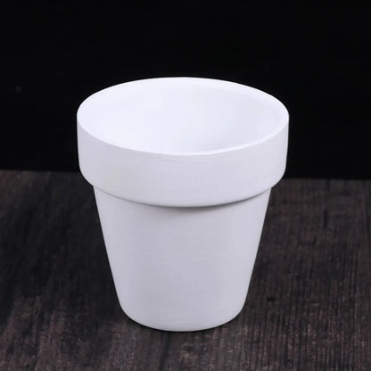 Ceramic Planter Set, 6 White 3.15-Inch Terra Cotta-Style Pots with Drainage Holes for Succulents and Cactus - product view 4