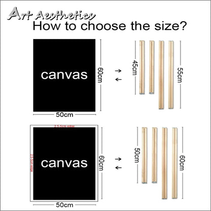 Natural Wood Poster Frame, DIY Rectangle Canvas and Photo Frame, Custom Width and Height Options for Wall Art - product view 2
