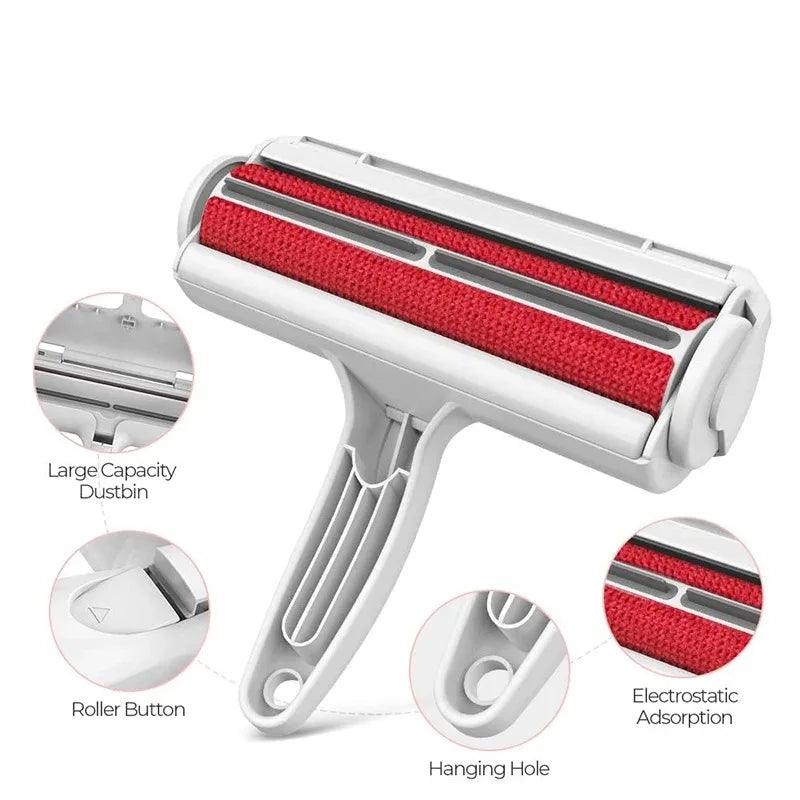 Reusable Pet Hair Remover Roller, Self-Cleaning Manual Brush for Sofas, Clothes, Carpets and Car Interiors - product view 4