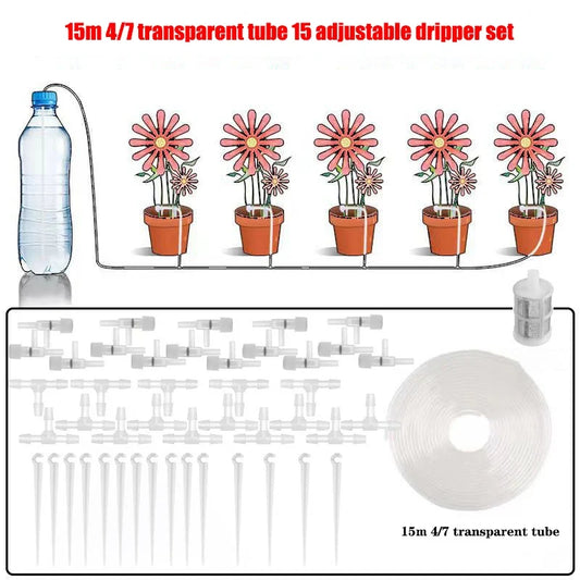 Garden Drip Irrigation Kit with Regulating Valve and 4/7mm Hose Options, 3–20m for Potted Plants and Greenhouses - product view 1