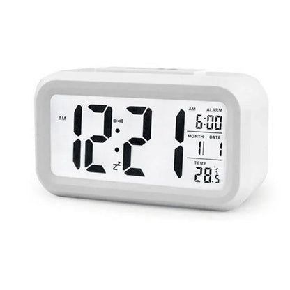 Digital LCD Alarm Clock, 4.6-Inch Display, Calendar, Thermometer, Auto Night Backlight, 12/24-Hour Time, 6 Colors - product view 2