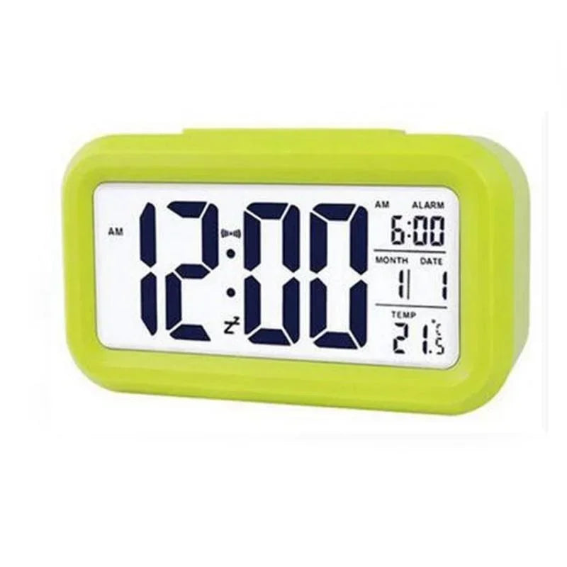 Digital LCD Alarm Clock, 4.6-Inch Display, Calendar, Thermometer, Auto Night Backlight, 12/24-Hour Time, 6 Colors - product view 4