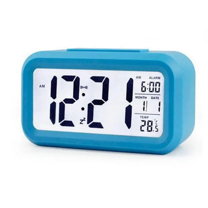 Digital LCD Alarm Clock, 4.6-Inch Display, Calendar, Thermometer, Auto Night Backlight, 12/24-Hour Time, 6 Colors - product view 5