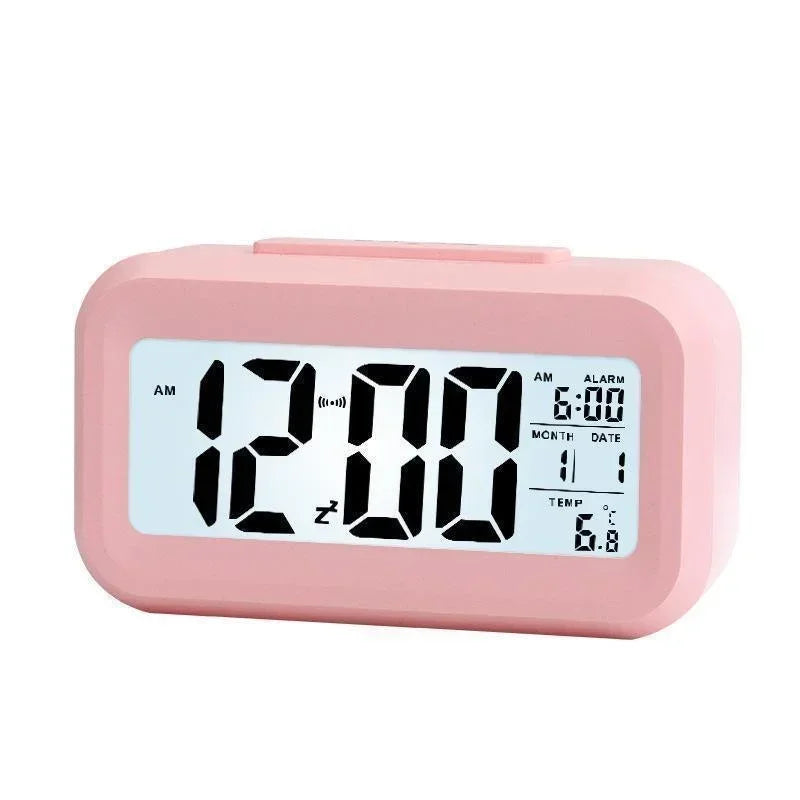 Digital LCD Alarm Clock, 4.6-Inch Display, Calendar, Thermometer, Auto Night Backlight, 12/24-Hour Time, 6 Colors - product view 6