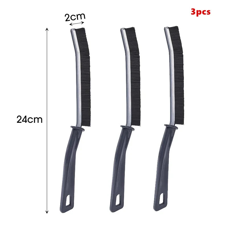 Crevice Cleaning Brush, Stiff Nylon Bristles, Rectangular Handheld Grout and Tile Gap Scrubber for Household Cleaning - product view 2