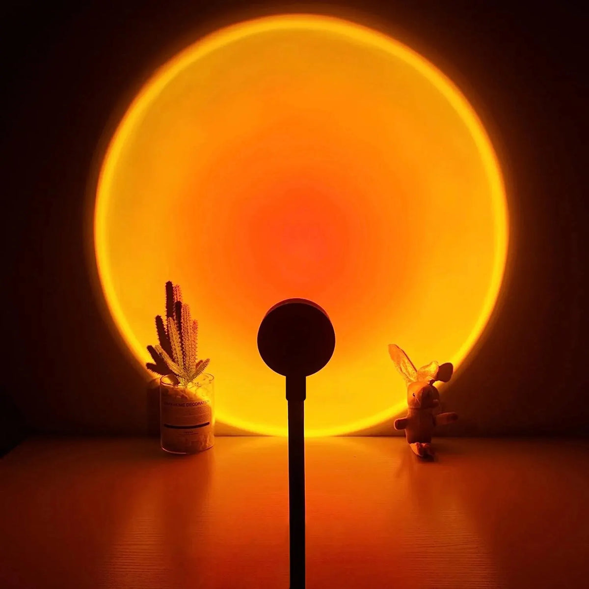 USB Sunset Ambiance Table Lamp, 5V DC Decorative Mood Light in Sunset Yellow for Bedroom and Living Room - product view 1