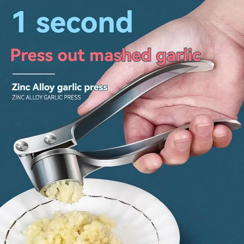 stainless garlic press - product view 2